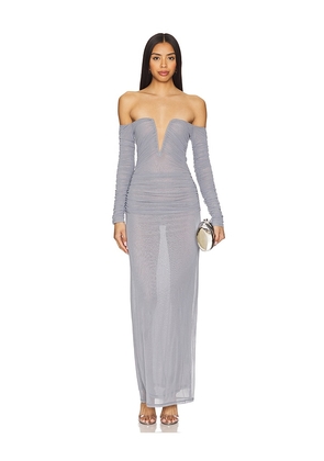 House of Harlow 1960 Odella Maxi Dress in Slate. Size M, S, XL, XS, XXS.