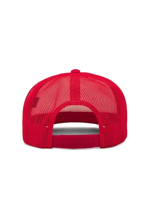 Funeral Apparel Bound For Hell Trucker Hat in Red.