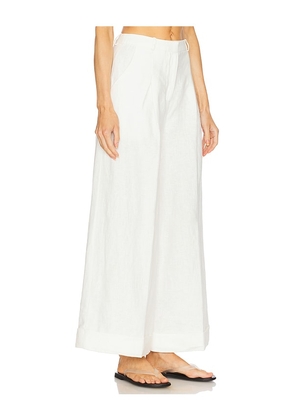 FAITHFULL THE BRAND Clove Trouser in White. Size L. Also in M, S, XL, XS.