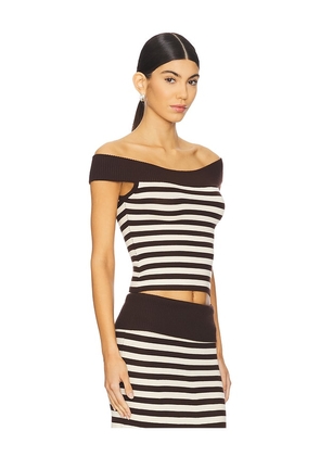 Frankies Bikinis X Bella Hadid Tucker Top in Chocolate. Size L. Also in M, XL.