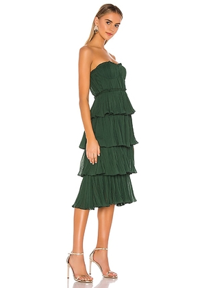 Lovers and Friends Alex Midi Dress in Dark Green. Size XS. Also in S.