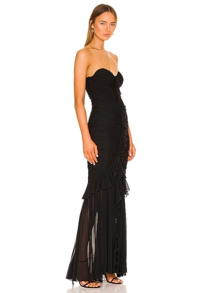 MAJORELLE Giules Gown in Black. Size L. Also in M, S, XL, XXS.
