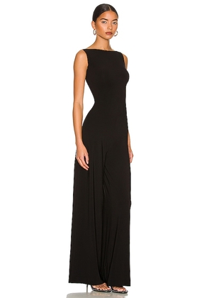 Norma Kamali Sleeveless X Straight Leg Jumpsuit in Black. Size M. Also in L, S, XL, XS, XXS.