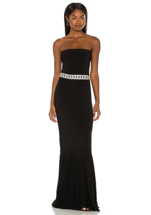 Norma Kamali x REVOLVE Strapless Fishtail Gown in Black. Size L. Also in M, S, XL, XS.