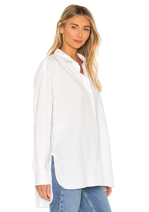 NILI LOTAN Yorke Shirt in White. Size L. Also in M, S, XS.