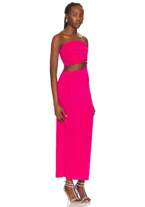 NBD Arielle Maxi Dress in Fuchsia. Size L. Also in S, XL, XS, XXS.
