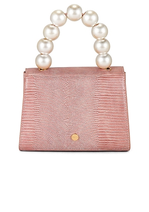 olga berg Peta Pearl Handle Bag in Blush.