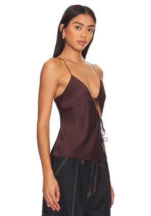 LIONESS Mariah Cami in Wine. Size M. Also in L, XL, XXL, XXS.