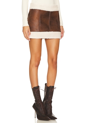 Lovers and Friends Luanne Mini Skirt in Brown. Size L. Also in XL.