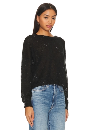LNA Sheye Sparkle Sweater in Black. Size L. Also in S, XS.