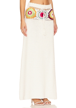 Lovers and Friends Kestrel Crochet Maxi Skirt in Cream. Size M. Also in L.