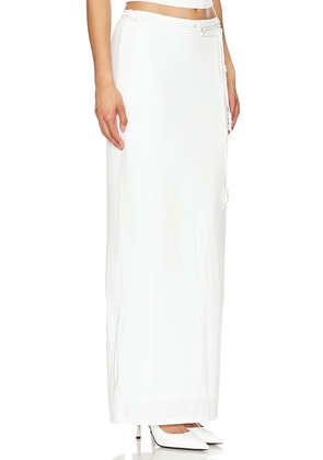 Lovers and Friends x Maggie MacDonald Carolyn Maxi Skirt in White. Size L. Also in M, S, XL.