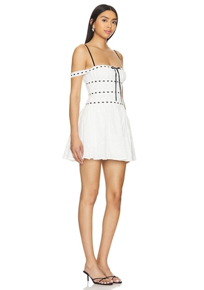 MAJORELLE Carmen Mini Dress in White. Size M. Also in S.