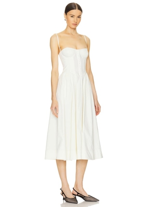 LPA Sarita Midi Dress in White. Size M. Also in L, S, XL, XS.