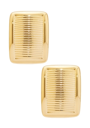 MEGA Planche Earrings in Metallic Gold.