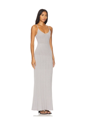 Lovers and Friends Glora Maxi Dress in Light Grey. Size L. Also in M, S.