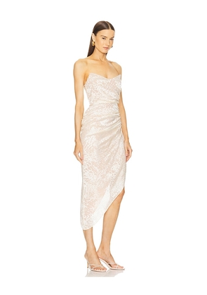 Michael Costello x REVOLVE Cecilia Midi Dress in Ivory. Size M. Also in L, S, XS, XXS.