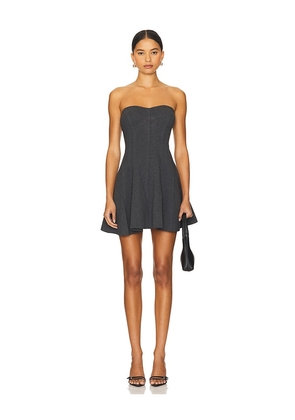 Norma Kamali Strapless Grace Mini Dress in Grey. Size L. Also in M.