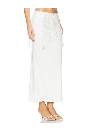 Nodress White Lace Patchwork Skirt in White. Size L. Also in M.