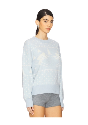 Lovers and Friends Adira Fair isle Sweater in Baby Blue. Size L. Also in S, XS.