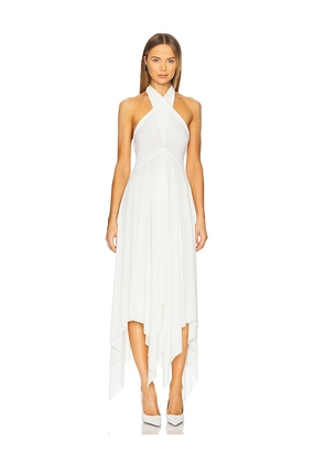 Norma Kamali Convertible Midcalf Dress in Cream. Size L. Also in M, XL.