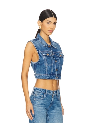 MOTHER The Chiclet Vest in Blue. Size L. Also in M, S.