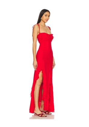 MAJORELLE Charrisse Gown in Red. Size L. Also in M, S, XS.