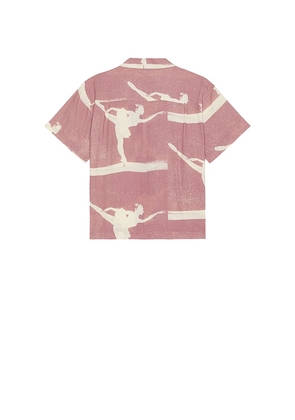 Obey Jacques Woven Shirt in Pink. Size L. Also in S.