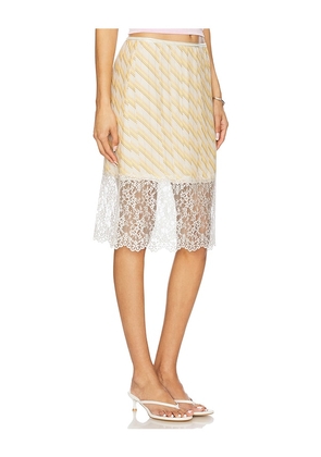 Le Superbe Lingerie Slip Skirt in Lemon. Size L. Also in M, S, XS.