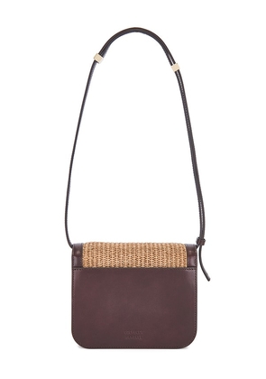 Loeffler Randall Desi Crossbody With Lock Hardware in Brown.