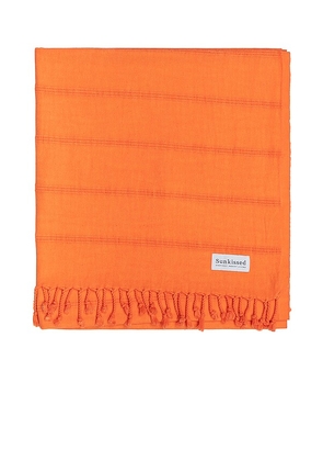 Sunkissed Jaipur Sand Free Beach Towel in Orange.