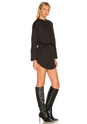superdown Lana Sweatshirt Dress in Black. Size S. Also in L, M, XS, XXS.