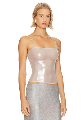 SUBSURFACE The Liquid Tank in Metallic Silver. Size L. Also in S, XS.