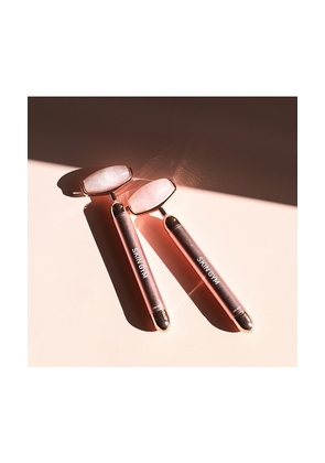 Skin Gym Rose Quartz Vibrating Roller in Beauty: NA.