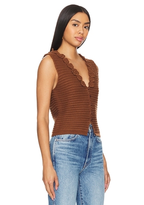 Tularosa Callia Vest in Brown. Size L. Also in M, S.