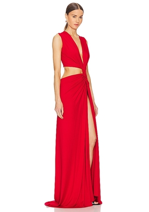 Sid Neigum Triple Loop Knit Dress in Red. Size L. Also in M, S, XL, XS.