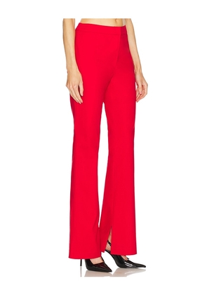 SELMACILEK High Rise Slit-detailed Canvas Pant in Red. Size M. Also in S.