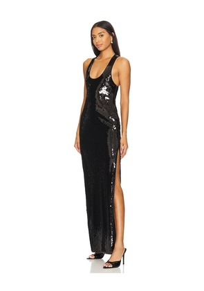 retrofete Bella Sequin Dress in Black. Size L. Also in M, S, XL.