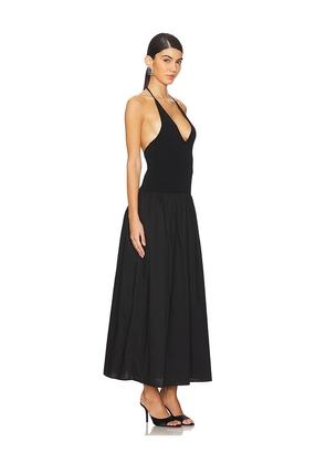 Shona Joy Aliah Halter Midi Dress in Black. Size L. Also in M, S, XS.