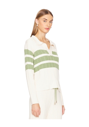 Sancia The Heloise Knit Jumper in Creme Pistachio in Sage,Cream. Size M. Also in S.