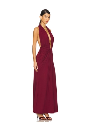 SNDYS Cantarios Dress in Burgundy. Size L. Also in M, S, XL, XXL.