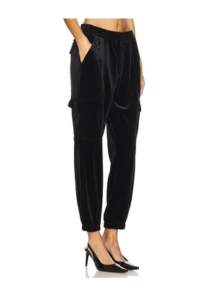 Sanctuary Relaxed Velvet Rebel Pant in Black. Size L. Also in XS.