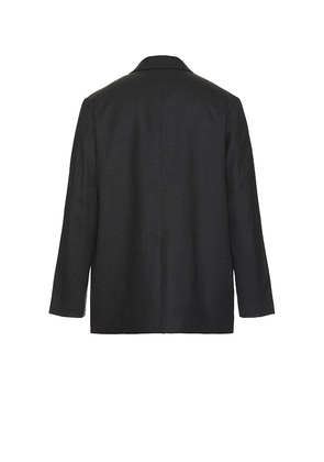 SATURDAYS NYC Wool Saxony Tailored Jacket in Grey. Size L. Also in XL/1X.