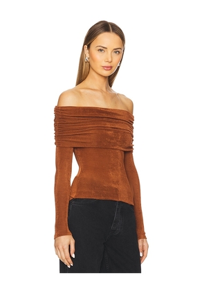 SEROYA Nora Top in Brown. Size L. Also in XS.