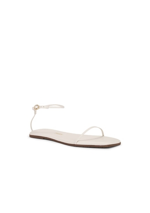 TKEES Square Toe Twiggy Sandal in Cream. Size 10. Also in 8, 9.