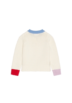 Pink Chicken Girls Cali Colorblock Sweater in Ivory. Size 2. Also in 3.