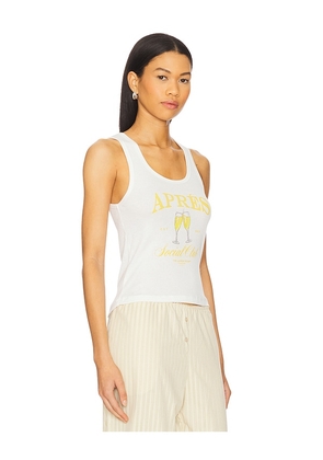 The Laundry Room Apres Social Club Rib Tank in White. Size L. Also in XS.