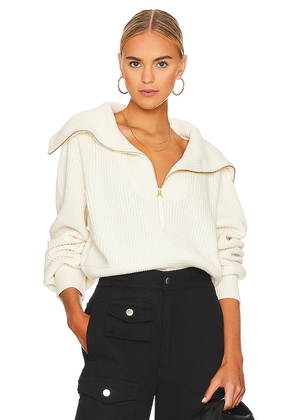 Varley Mentone Half Zip in Cream. Size L. Also in M, S, XL.