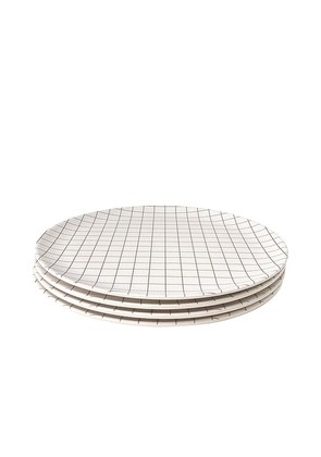 Xenia Taler Mini Metric Side Plates Set Of 4 in White.