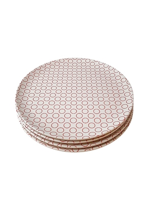 Xenia Taler Circles Side Plate Set Of 4 in Orange.